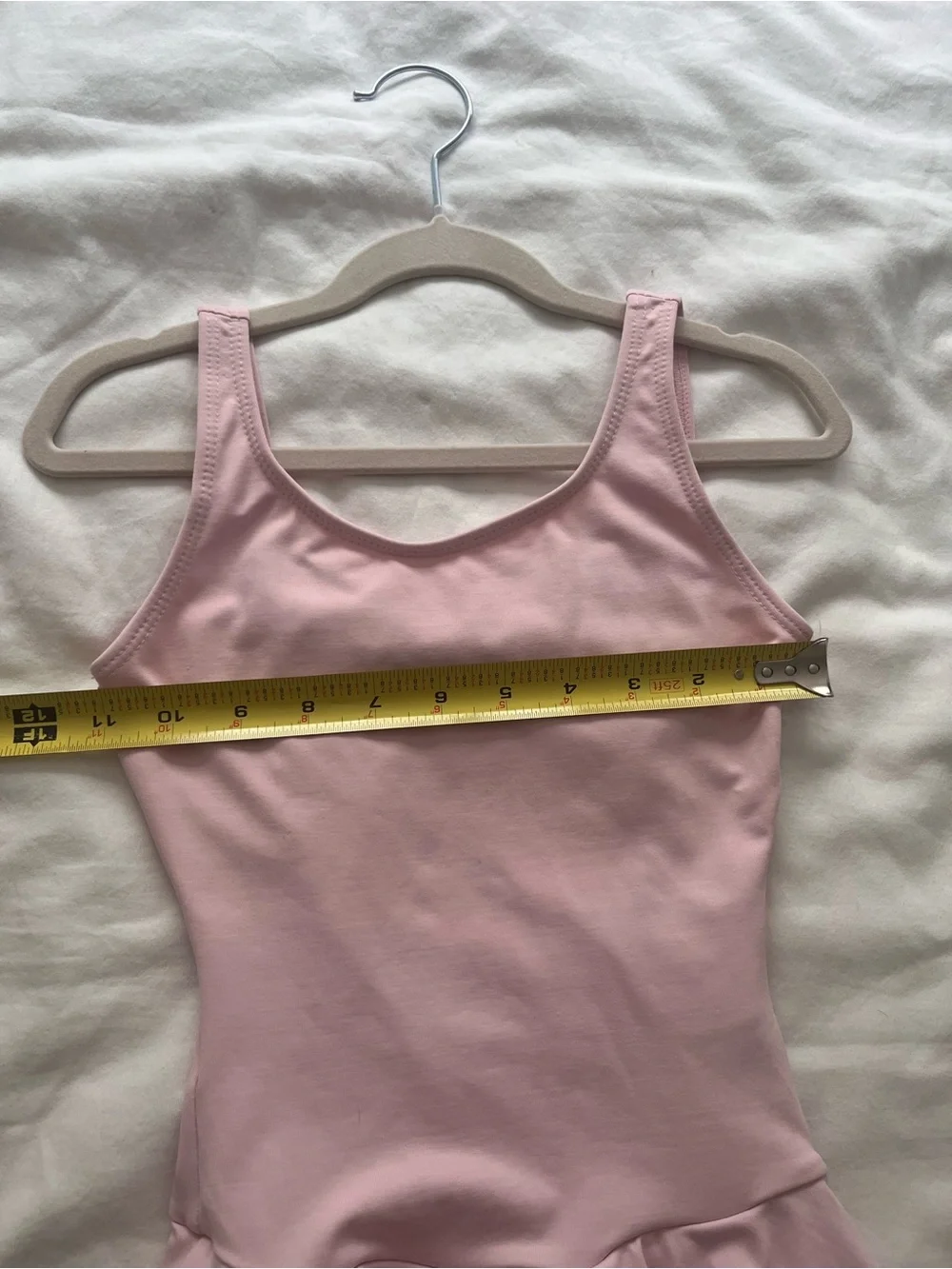 So Danca Ballet Dance Child Tank Dress Leotard Bow on Back Pink Size 2A 12-14